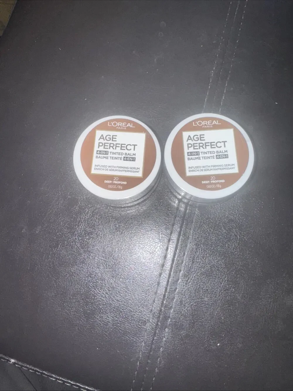2 Pack L'Oreal Age Perfect 4-in-1 Tinted Balm Foundation w/Firming Serum - #20